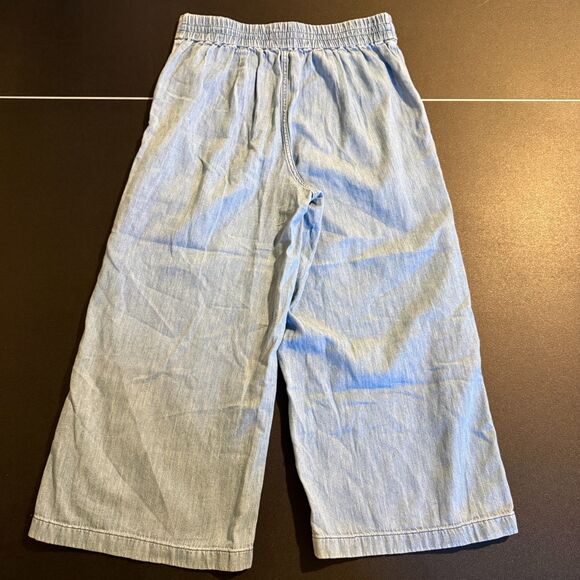 Madewell Gladstone Wash High Rise Chambray Huston Pull-On Crop Pants Size Small - Picture 8 of 8